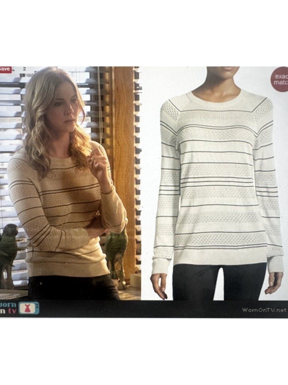Jason Wu Striped Silk Pull Over sweater Pointelle Open Lace Cream Black Designer